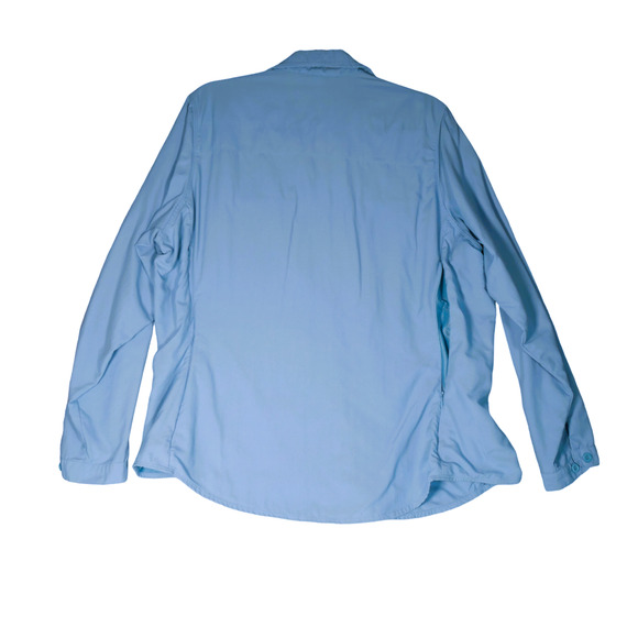REI Performance Blouse Womens XL Blue Vented Pockets Fishing Camping Hike UPF 30 - Picture 5 of 11
